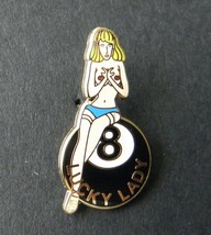 Lucky Lady Classic Nose Art Usaf Usa Lapel Pin Badge 5/8 X 1.1 Inches - £4.53 GBP