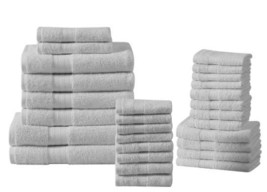 Royal Heritage Low Twist Towel Set 30-Piece Light Gray Bath Mats Wash Cl... - $2,255.40 MXN