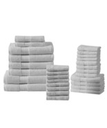 Royal Heritage Low Twist Towel Set 30-Piece Light Gray Bath Mats Wash Cl... - $162.74 CAD