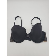 Maidenform Bra 38D Womens Black Lace Sides Full Coverage Padded Adjustable - £16.77 GBP