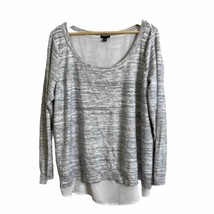 Torrid Womens Plus Size 1X Sweater Top Gray Knit Laced Up Long Sleeve Pu... - £13.22 GBP