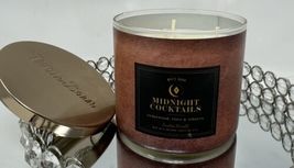 1 Bath &amp; Body Works  Midnight Cocktails 3-Wick Candle 14.5 oz~Soft Scent Tobacco - £38.81 GBP