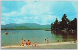 Beach Scene, Silver Lake, Andover, Maine, Vintage Chrome Postcard - $5.58