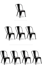 Black Tolix Style Metal Stack Industrial Chic Dining Chair 1, 3 OR 4 Qty Prices - £94.33 GBP+
