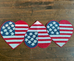 Storehouse Americana Beaded Hearts Flag Stars Stripes Table Runner July ... - £39.59 GBP