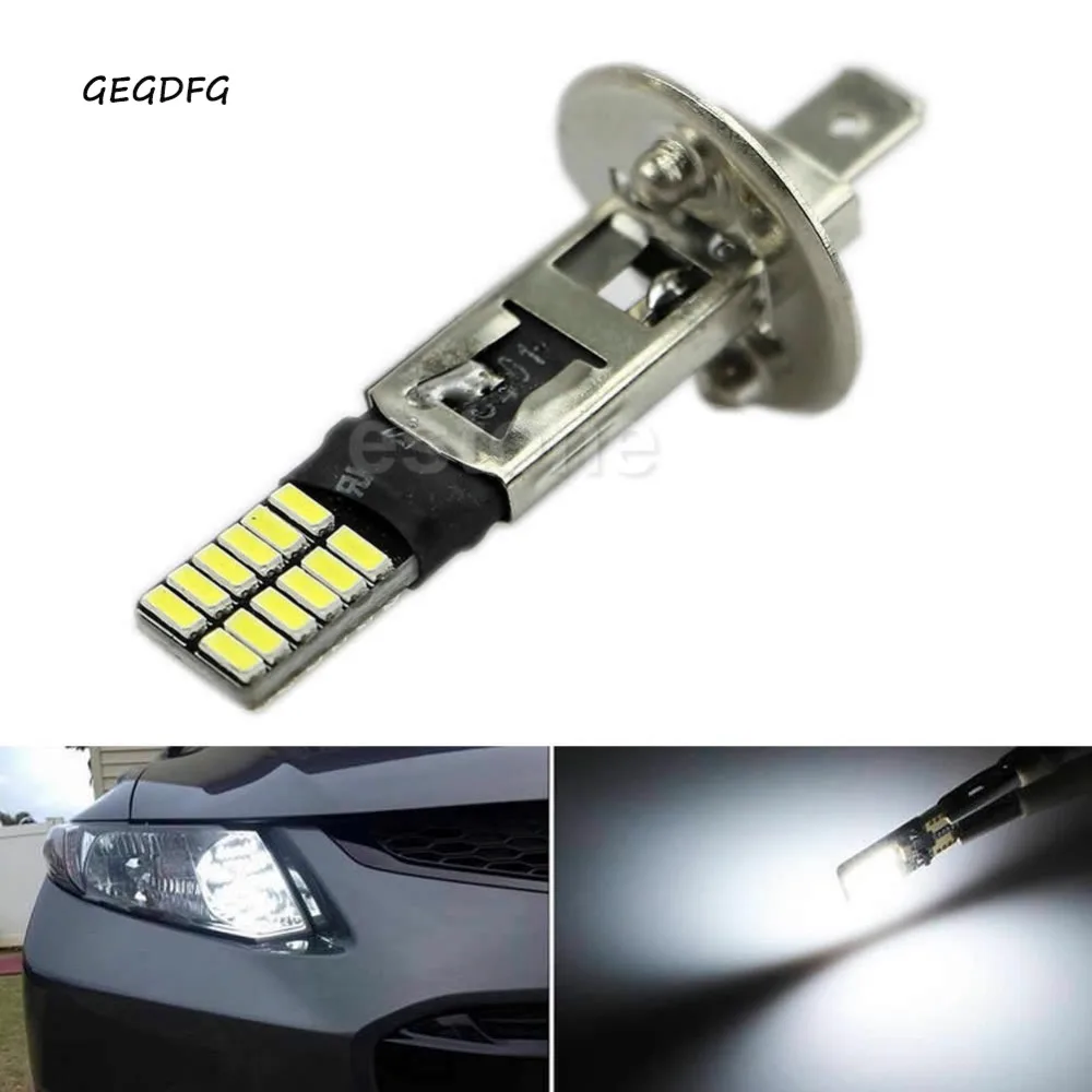 High Power 6500K HID White H1 LED Replacement Bulbs - 24-SMD - £9.98 GBP