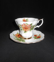 Vintage Royal Albert Bone China Sweetheart Roses “Margaret” Tea Cup &amp; Sa... - $24.75