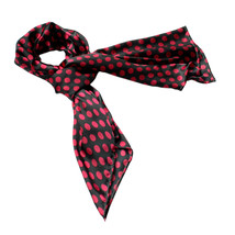 Blancho Red Spots &amp; Black Base Lovely Super Soft Silk Scarf/Wrap/Shawl(Large) - £21.42 GBP