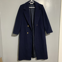 Vintage Forecaster of Boston 100% Pure Wool Blue Long Coat Women’s 9/10 ... - $42.07