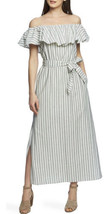 Women&#39;s 1.State Striped Of-the-Shoulder Cotton Maxi Dress Sz Medium NWT - £35.47 GBP
