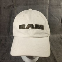 RAM (Dodge) Dealership Baseball Hat White OSFM Slideback Ramhead Logo Fr... - £7.91 GBP