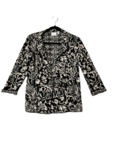 Anthropologie ETT TWA Womens Jacket Black/White Cardigan Sweater Size XS - $25.91
