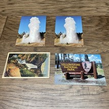 Vintage Lot of 4 Yellowstone National Park Postcards Old Tourist Faithfu... - $9.89