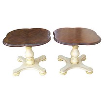 Vintage French Country Pedestal End Tables-A Pair - $395.00