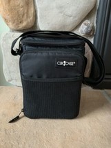 Clik Case 12 CD Holder Portable Storage Travel Bag Padded Plastic Discs Black - £14.65 GBP