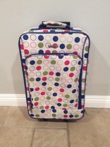 Polka Dot Rolling Suitcase Luggage - £23.18 GBP