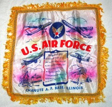 Vintage 50s Chanute Us Air Force Base Illinois Mother Pillow Case F-84 B-52 B-36 - £23.72 GBP