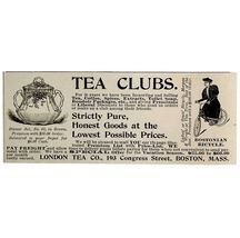 London Tea Company Clubs 1897 Advertisement Victorian Boston Mass ADBN1xxx - $14.01 CAD