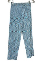 12th Tribe Women&#39;s Pants Size Small Blue and Brown Printed Straight Leg ... - £23.42 GBP