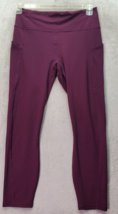 Fabletics Pureluxe Activewear Legging Women&#39;s Large Purple Polyester Flat Front - £18.09 GBP