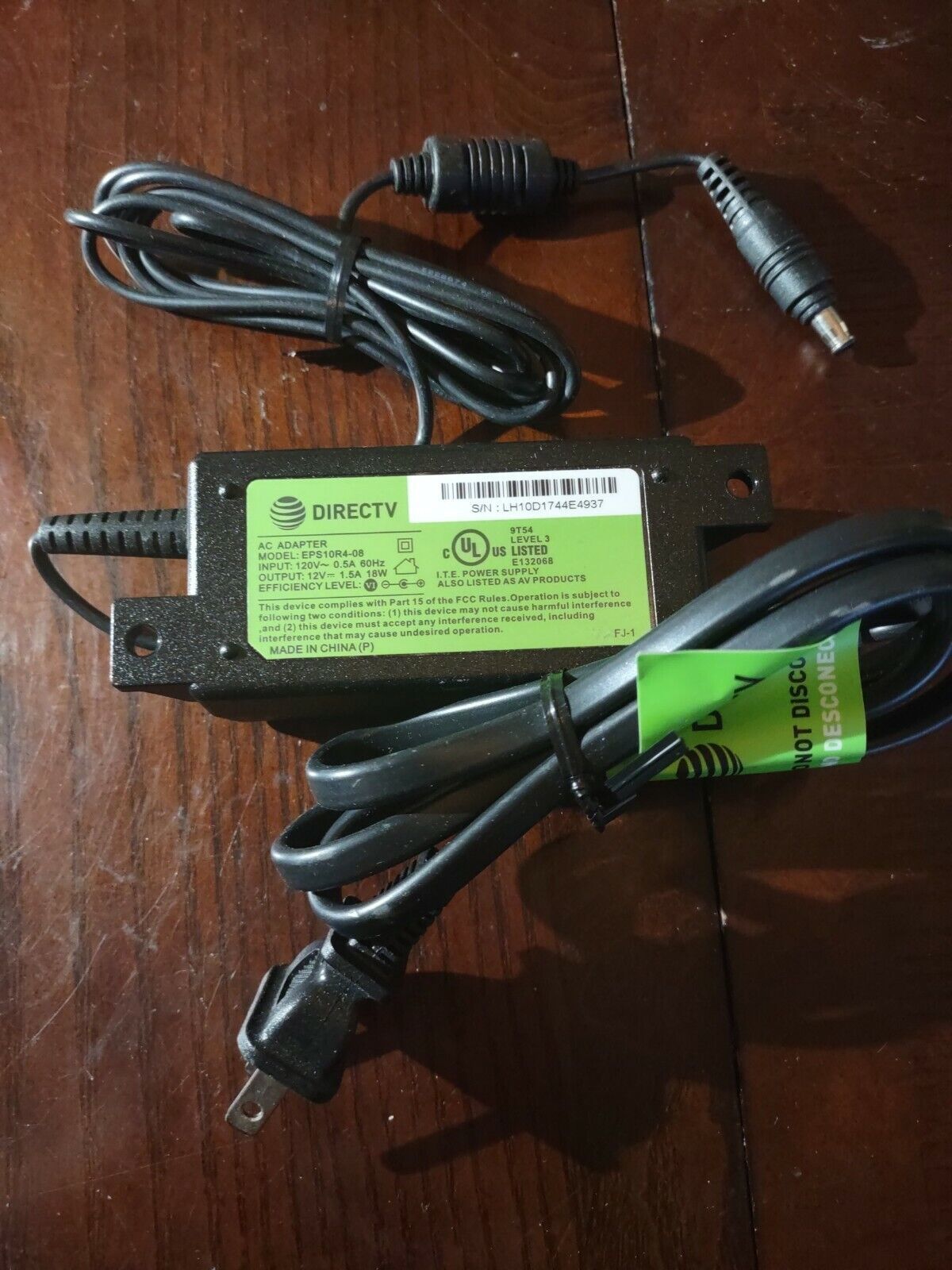 Primary image for DirecTV AC Adapter Model: EPS10R4-08  S/N: LH10D1744E4937