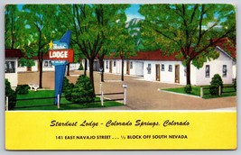 Stardust Lodge Motel Colorado Springs CO UNP Unused Chrome Postcard B14 - £5.69 GBP