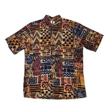 Tori Richard Mens Medium Hawaiian Shirt Multicolor Abstract All Over Pri... - £22.07 GBP