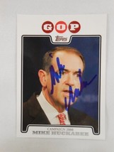 Mike Huckabee Signed 2008 Topps Campaign Politics GOP Card Autographed - $9.89