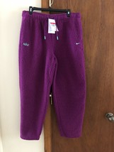 NWT Women&#39;s NIKE Training Therma-Fit Cozy, Fluffy Pants Size LARGE --PURPLE - $27.99