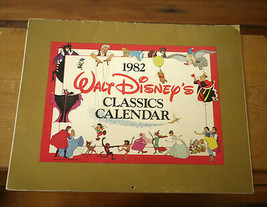 Vintage 1982 Authentic Walt DISNEY Classics Calendar Snow White Cinderella Dumbo - £31.96 GBP