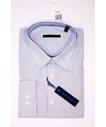 $128 ELIE TAHARI Micro Striped DRESS SHIRT Ironweed Cotton LONG SLEEVE 1... - $189.91 CAD