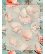 Seashells - Stationery  Set  - Watercolor Design - Writing Papers 50 Sheets - £25.84 GBP