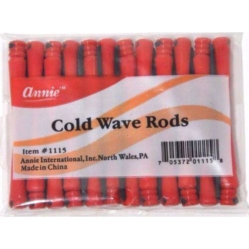 Annie Short Cold Wave Rods with Rubber Band #1115, 12 Count Red 1/10 Inch (4 Pac - $7.28