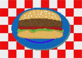 Pepita Needlepoint Canvas: Barbecue Burger, 10&quot; x 7&quot; - £39.38 GBP+