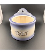 Antique Stoneware Salt Crock Cellar, Blue White Salt Glazed NO LID 5.75&quot;... - $35.80 CAD