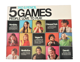 Vtg 5 Games People Love to Play Pad &amp; Pencil 1973 Reiss Hoi Polloi Inc - $29.99