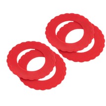 Norpro Silicone Mini Pie Pan Shields, Set of 4, 6 inch, Red - £18.32 GBP