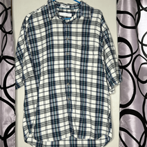 Henry Grethel, short sleeve, button-down plaid shirt, size extra large - £12.35 GBP