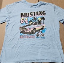 Ford Mustang Juniors Beach Graphic Tee T Shirt Crew Neck Jr. Womens 2XL - $14.46