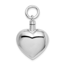 Silver  Polished Heart Ash Holder Pendant QC8401 - £61.57 GBP