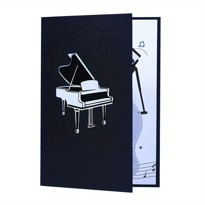 Pop Up 3D Piano Greeting Card for All Occasions - Happy Birthday, Gradua... - £4.60 GBP