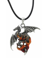 Legend Of The Swords Viserion Flame Dragon Pendant Pewter Pendant Necklace - $16.99