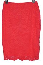 Lily White Hot Pink Lace Straight Skirt Size M - $19.99