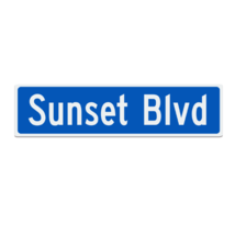 Replica Sunset Boulevard Metal Road Sign - £22.91 GBP