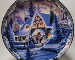 BRADFORD EXCHANGE PLATE &quot;CHRISTMAS IN THE VILLAGE&quot; SERIES # 6 A NEW FALL... - $24.74