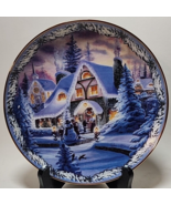 BRADFORD EXCHANGE PLATE &quot;CHRISTMAS IN THE VILLAGE&quot; SERIES # 6 A NEW FALL... - £19.48 GBP
