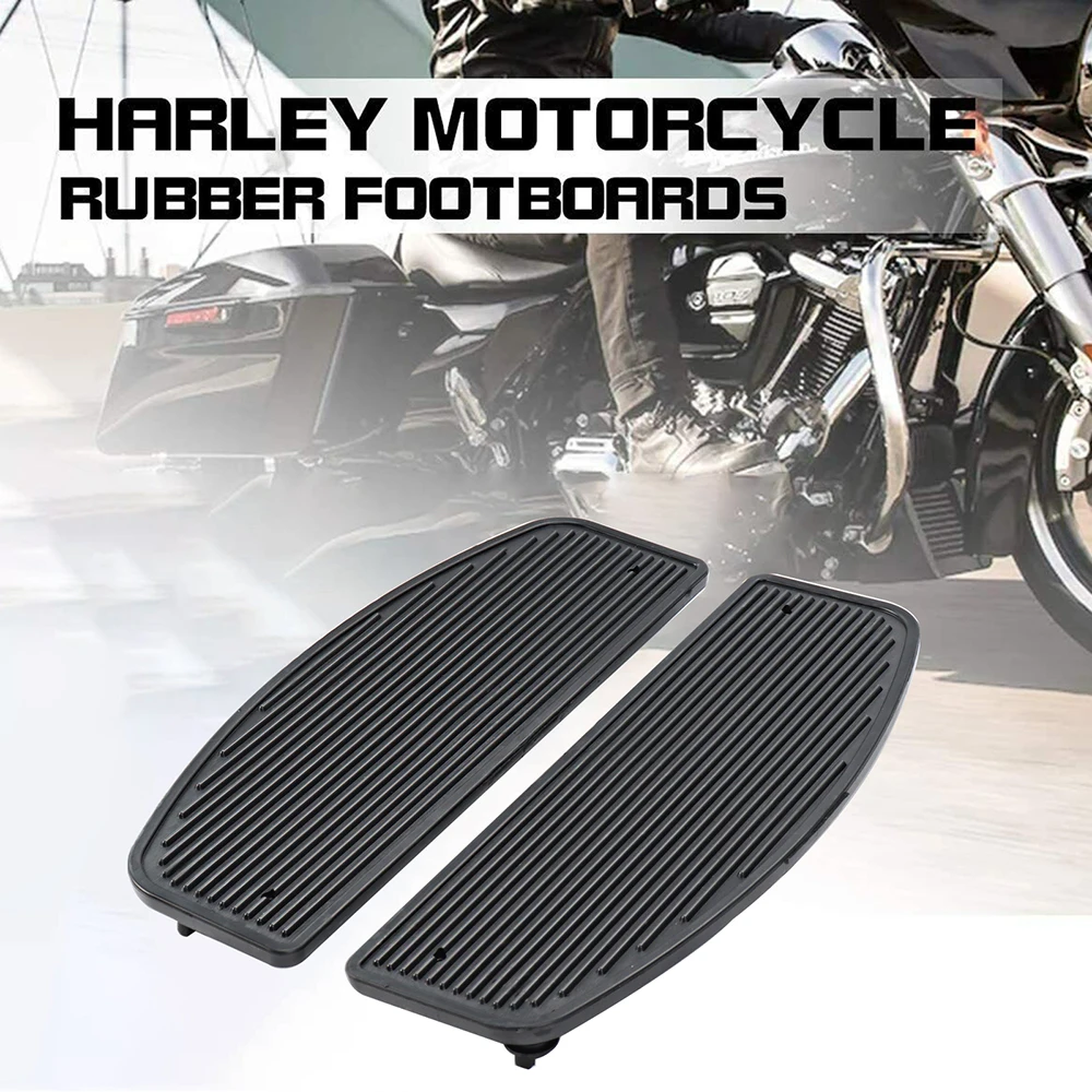 1 Pair Motorcycle Black Front Rubber Rider Insert Floorboard Footboard K... - $40.46