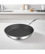 SOGA Stainless Steel Fry Pan 24cm Frying Pan Induction FryPan Non Stick ... - $51.90