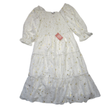 NWT Ivy City Co. Midsummer Nights Midi in White Gold Star Smocked Dress XXL - $81.18