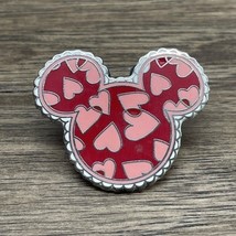 2009 Disney Park Pink Hearts Valentines Day Mickey Icon Pin Trading - $14.84